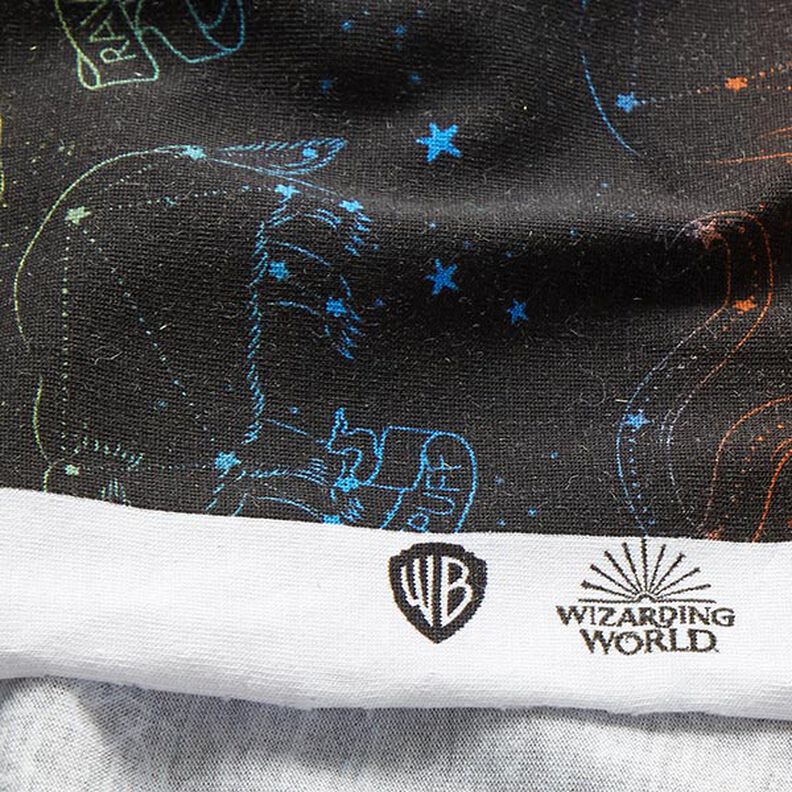 Bomullsjersey Licenstyg Heraldiska djur Stjärnbilder Harry Potter | Warner Bros. – svart,  image number 7
