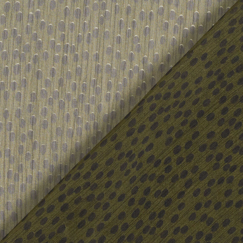 Crepe-chiffong stora prickar &ndash; khaki/svart,  image number 5