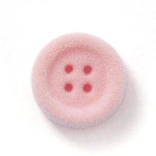 Sammetsknapp med 4 hål – rosa, 