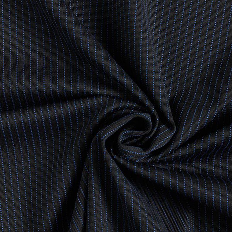 Jersey Punto di Milano kritstrecksrandig – svart/indigo,  image number 4