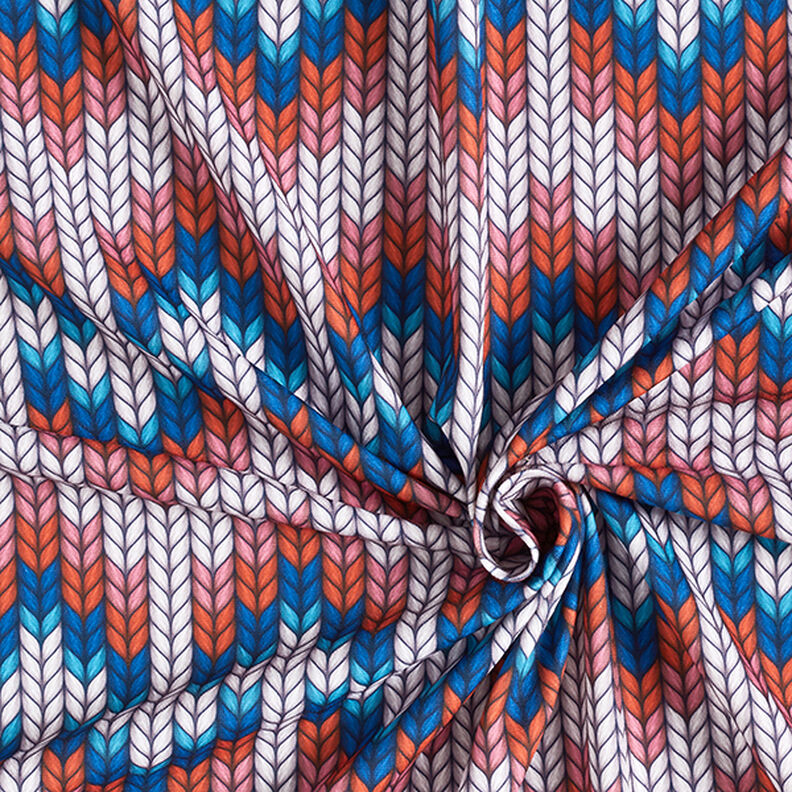 SHIELD PRO Antimikrobiell jersey Knit – kungsblått/rött | Albstoffe,  image number 3