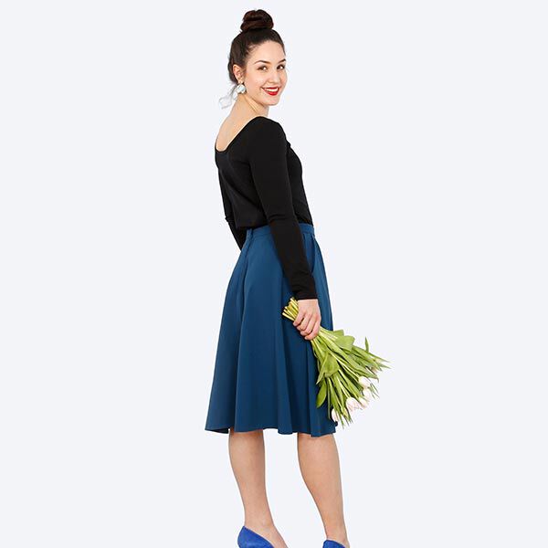 FRAU BELLA - klockad kjol med fickor, Studio Schnittreif  | XS -  XXL,  image number 6