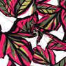 Viskosjersey Stora blad – intensiv rosa/nattblå,  thumbnail number 3