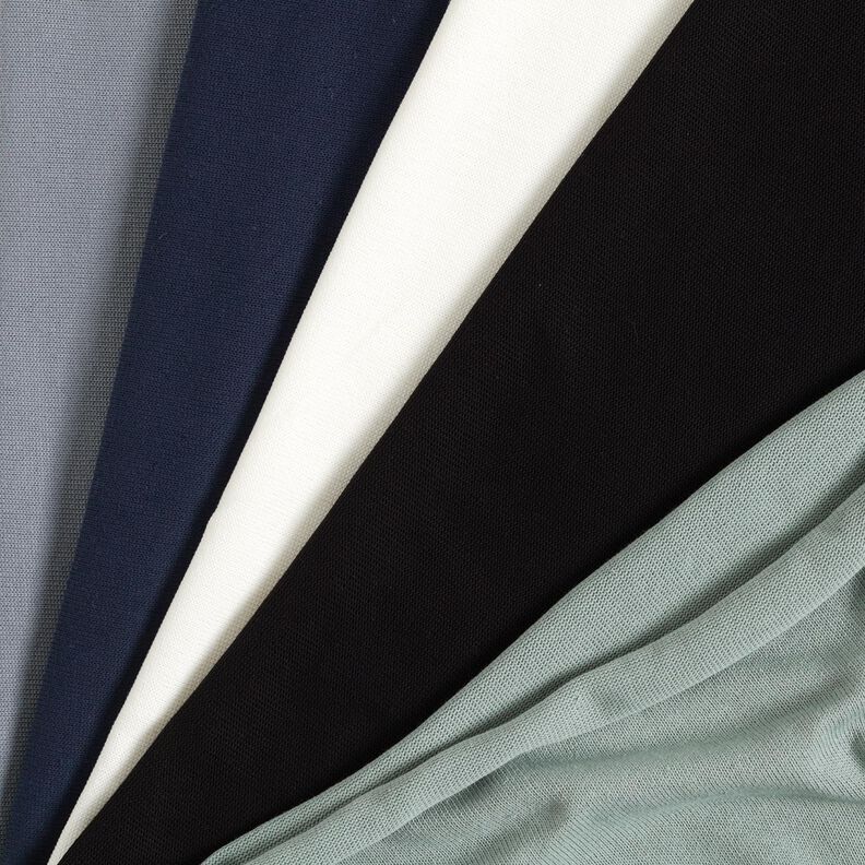 Stickat bomullstyg – nattblå,  image number 4