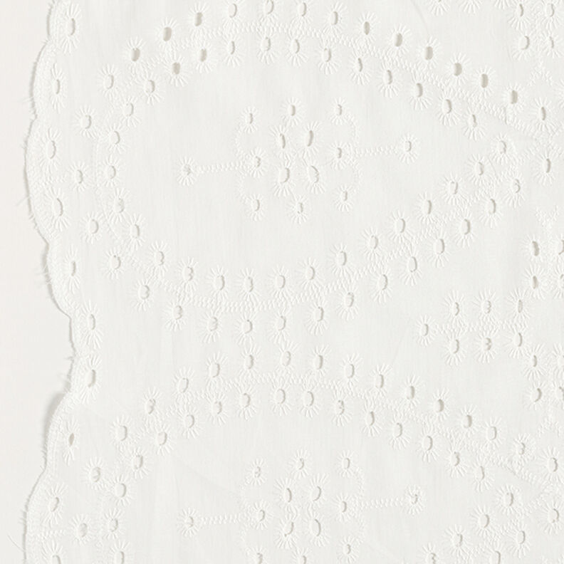 bomullstyg hålbroderi droppar – vit,  image number 5