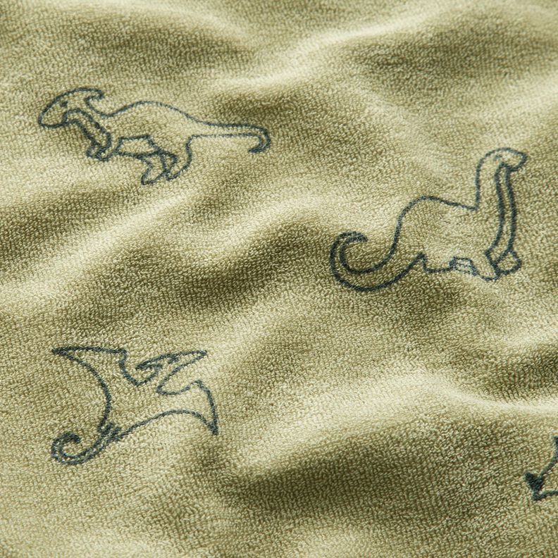 frottéjersey Dinosaurier – gråbeige,  image number 2