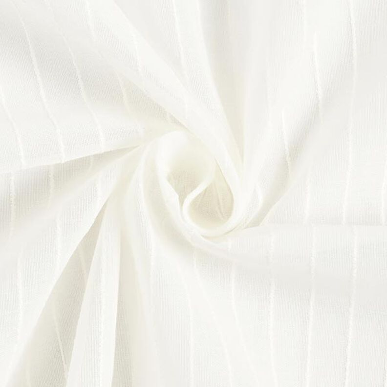 Gardintyg breda ränder effekttrådar 300 cm – vit,  image number 1