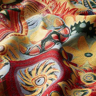 Jacquard Gobeläng Blommor Ornament – lila/rött, 