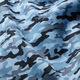 Bomullstyg Poplin kamouflage – blå,  thumbnail number 2