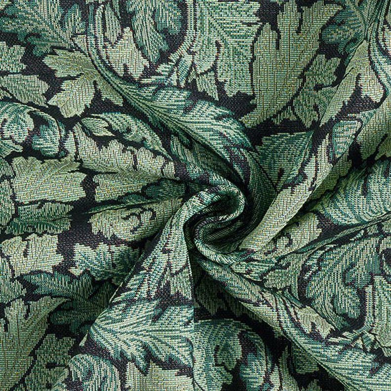 Dekorationstyg Gobeläng barockt lövmotiv – mörkgrön/vass,  image number 3