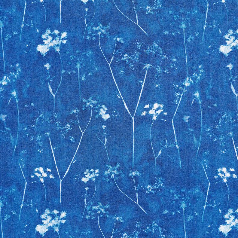 Viskostyg maskrosor – kungsblått/vit, image number 1
