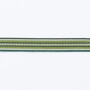 Vävt band Etno [ 15 mm ] – mörkgrön/gräsgrönt, 
