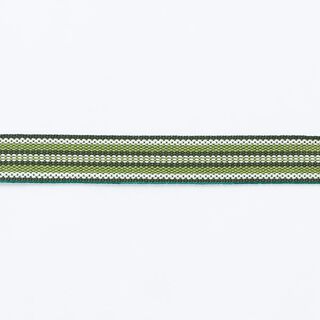 Vävt band Etno [ 15 mm ] – mörkgrön/gräsgrönt, 