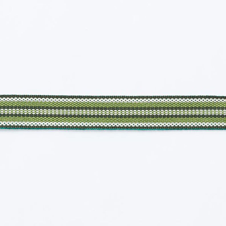 Vävt band Etno [ 15 mm ] – mörkgrön/gräsgrönt,  image number 1