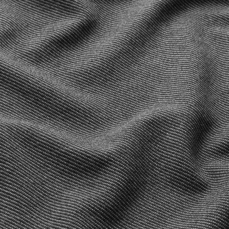 jersey jeanslook enfärgat – svart,  image number 2