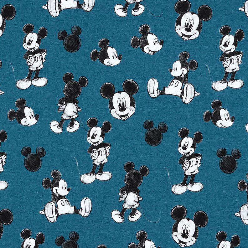 Bomullsjersey Musse Pigg | Disney – blå,  image number 1