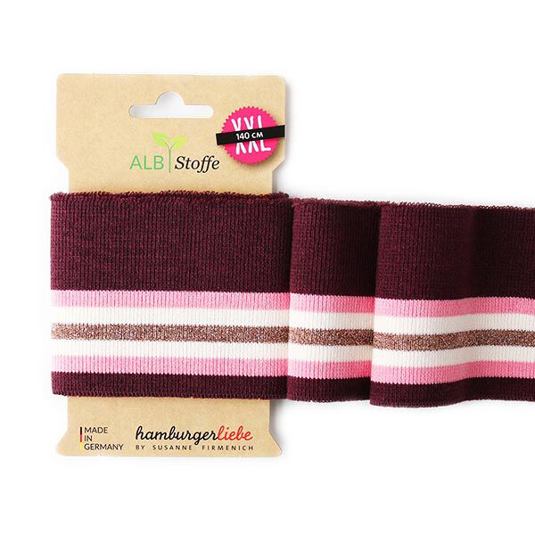 EKOLOGISKA STICKADE MUDDAR CUFF ME GLAM  [140 CM | 8 CM]  | Albstoffe | Hamburger Liebe,  image number 1