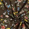 Viskosjersey småblommor – mörkbrun/eldröd,  thumbnail number 3