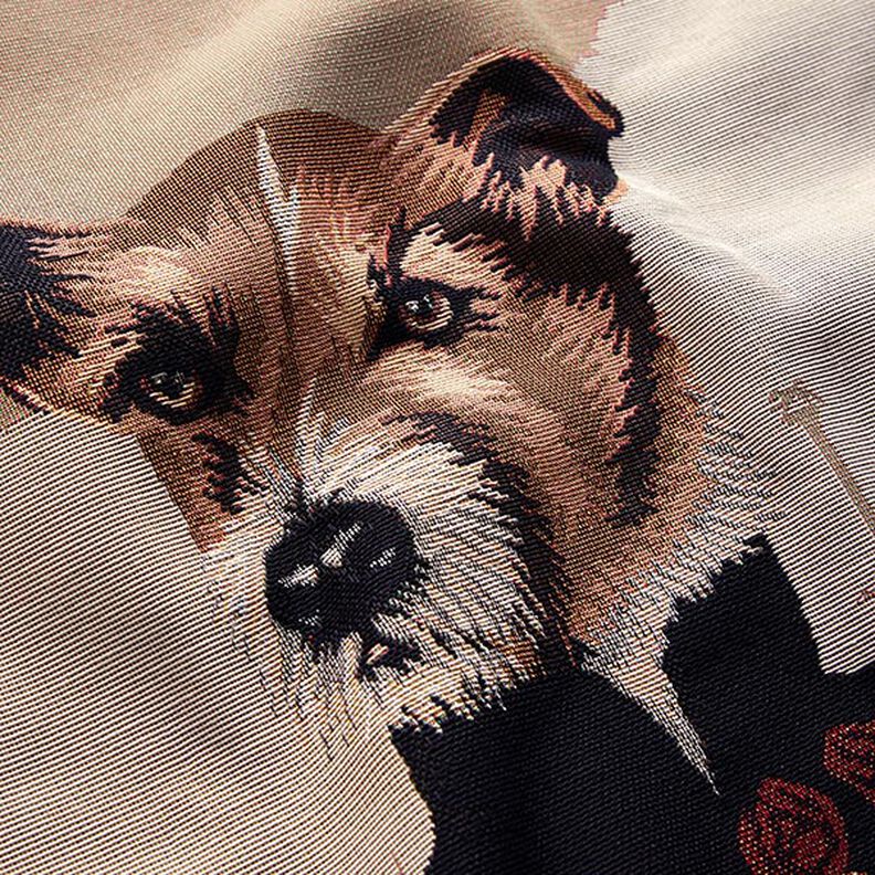 Panel Gobeläng hund – mörkbeige/svart,  image number 2
