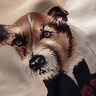 Panel Gobeläng hund – mörkbeige/svart,  thumbnail number 2