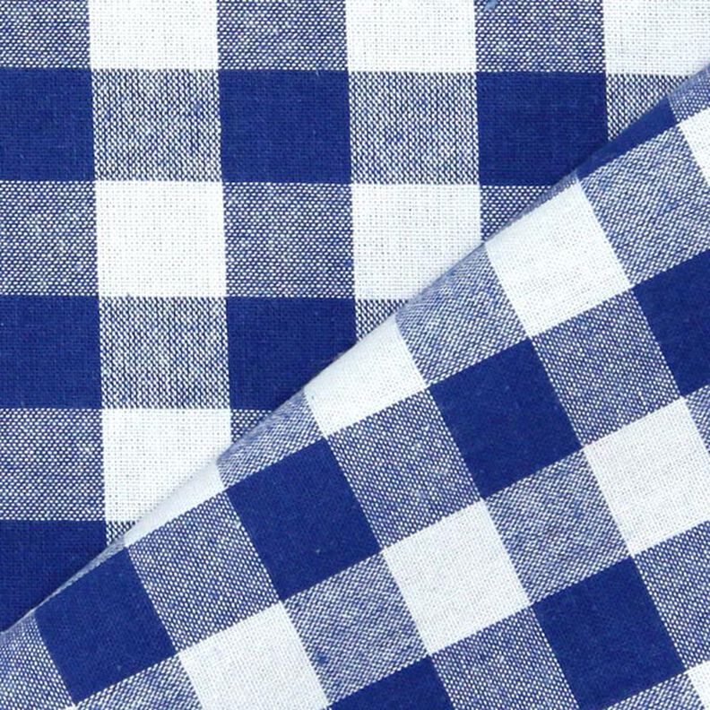 Bomullstyg Vichy rutig 1,7 cm – kungsblått/vit,  image number 3