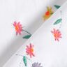Fin bomullsbatist Broderade blommor | Poppy Fabrics – vit/neonorange,  thumbnail number 4