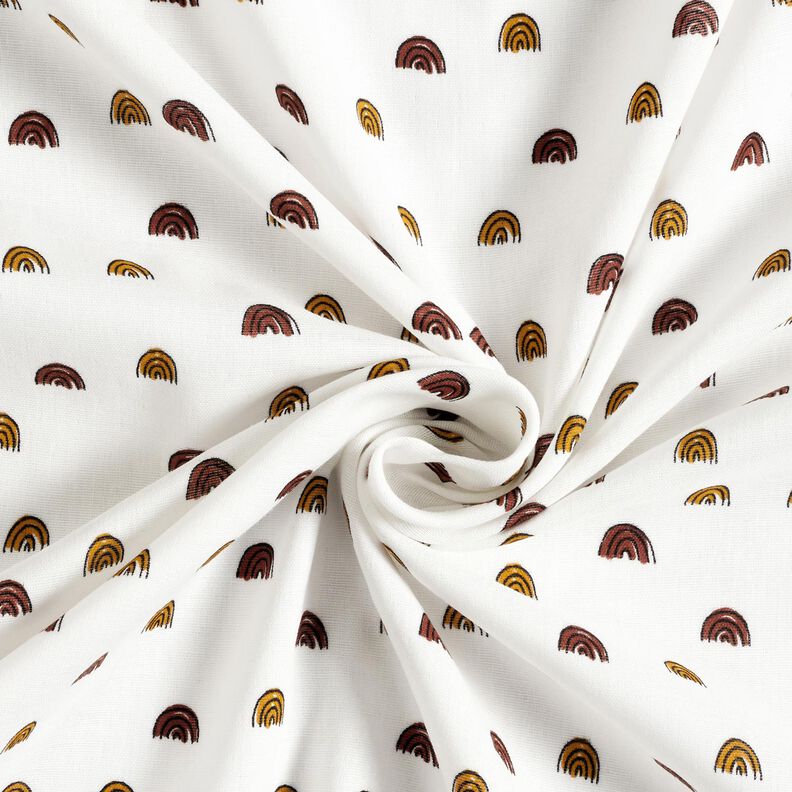 Muslin små regnbågar, slätt – elfenbensvit/currygul, image number 4