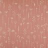 Dekorationstyg Halvpanama Vackra blommor – gammalt rosa,  thumbnail number 1