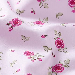 Bomullspoplin små rosor – rosa, 