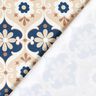Jersey blommor ornament – beige/marinblått,  thumbnail number 5