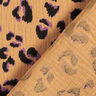 Muslin/Dubbel-krinkelväv Leopardmönster – gammalguld/rödlila,  thumbnail number 4