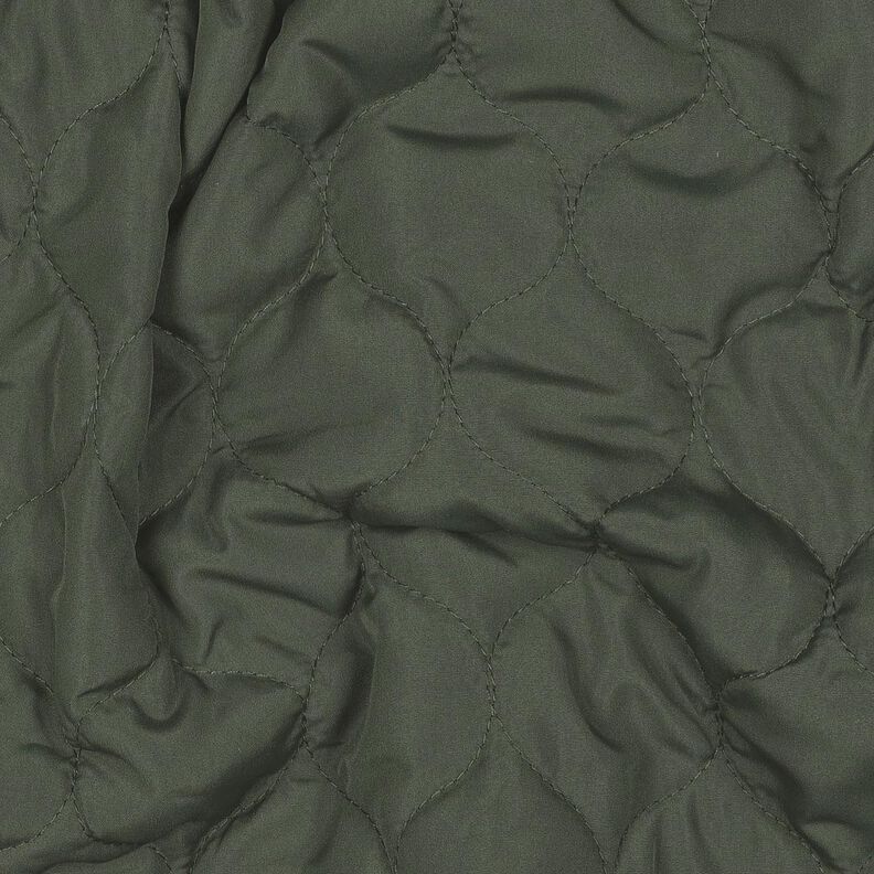 Quiltat tyg cirkelm&ouml;nster | Poppy Fabrics &ndash; m&ouml;rk furu,  image number 2