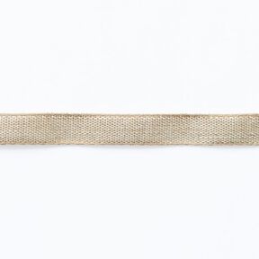 Vävt band linne/bomull [ 10 mm ] – beige, 