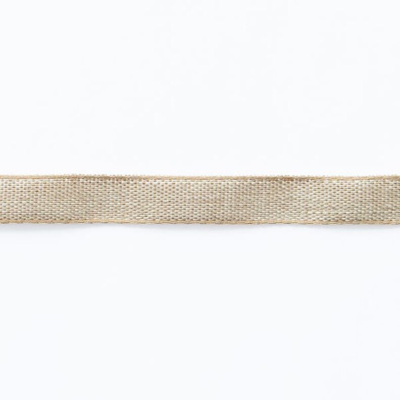 Vävt band linne/bomull [ 10 mm ] – beige,  image number 1