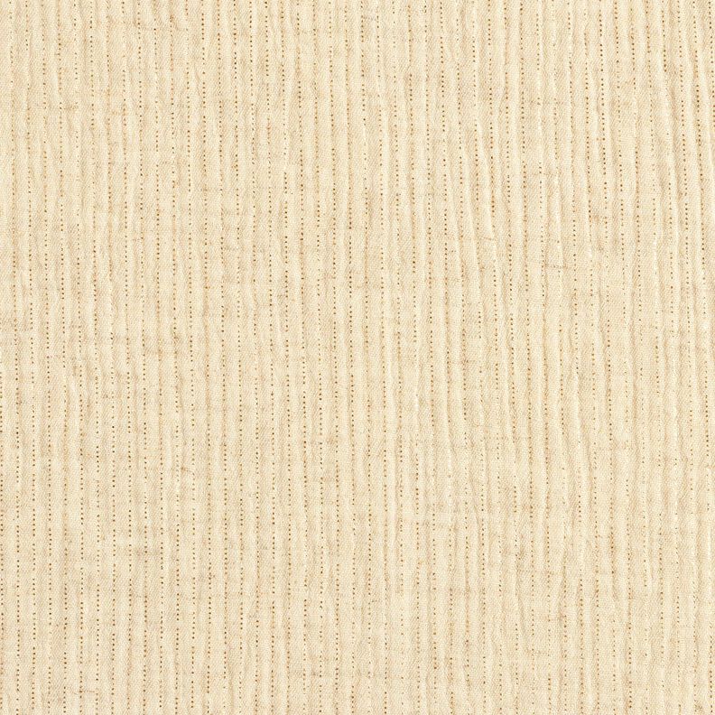 Muslin/Dubbel-krinkelv&auml;v Linne-mix Glitterprickar &ndash; kr&auml;m,  image number 1