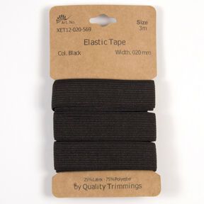 Elastiskt band [3 m | 20 mm] – svart, 