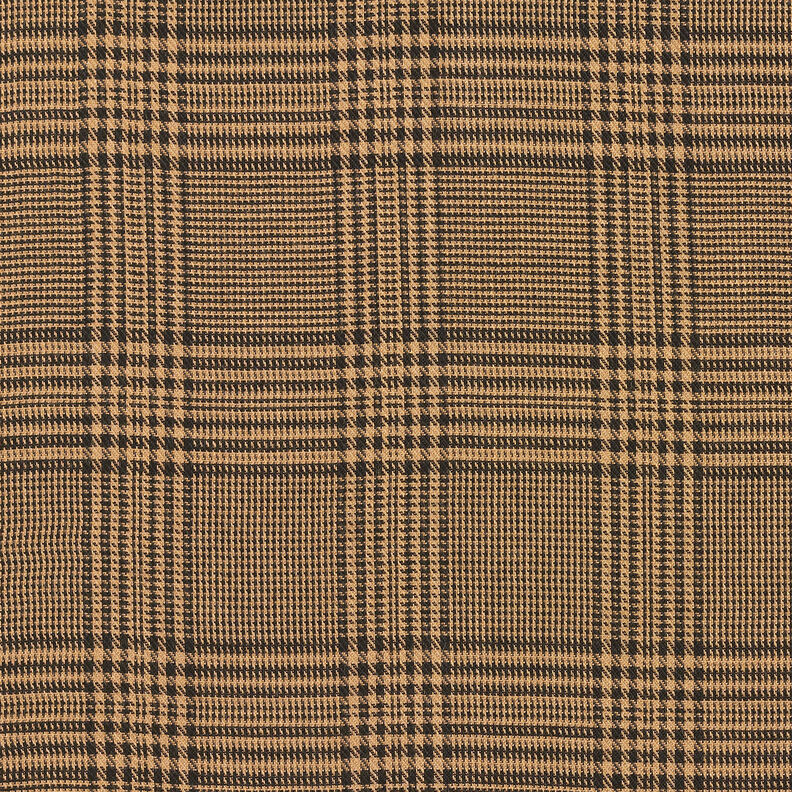 Viskostyg Glencheck – karamell/svart, image number 1