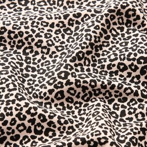 Bomullsjersey mini-leo-tryck – natur/svart, 