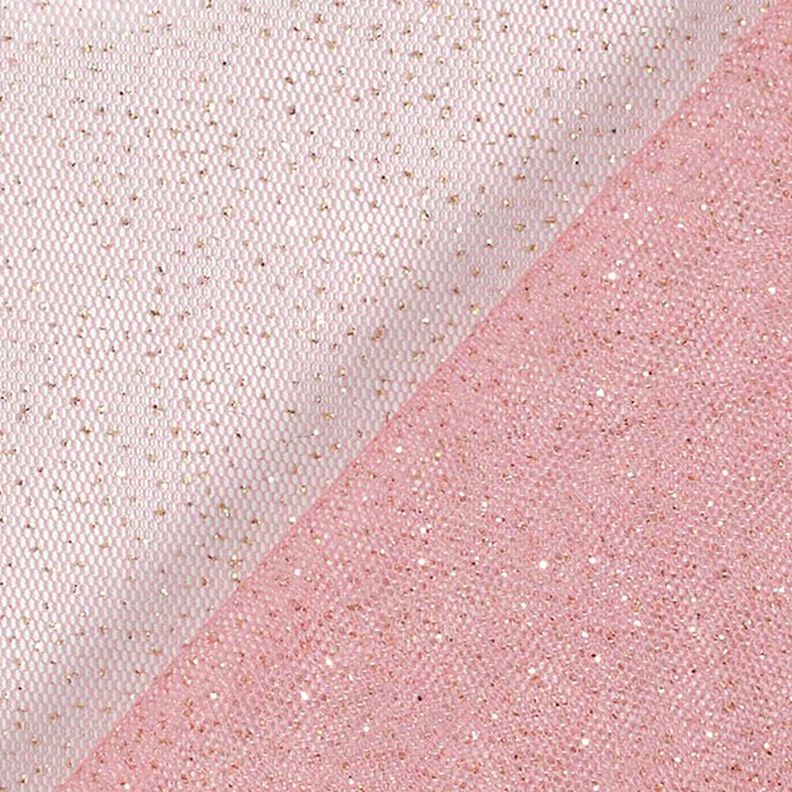 Glittrigt tylltyg Royal – gammalt rosa/guld,  image number 4