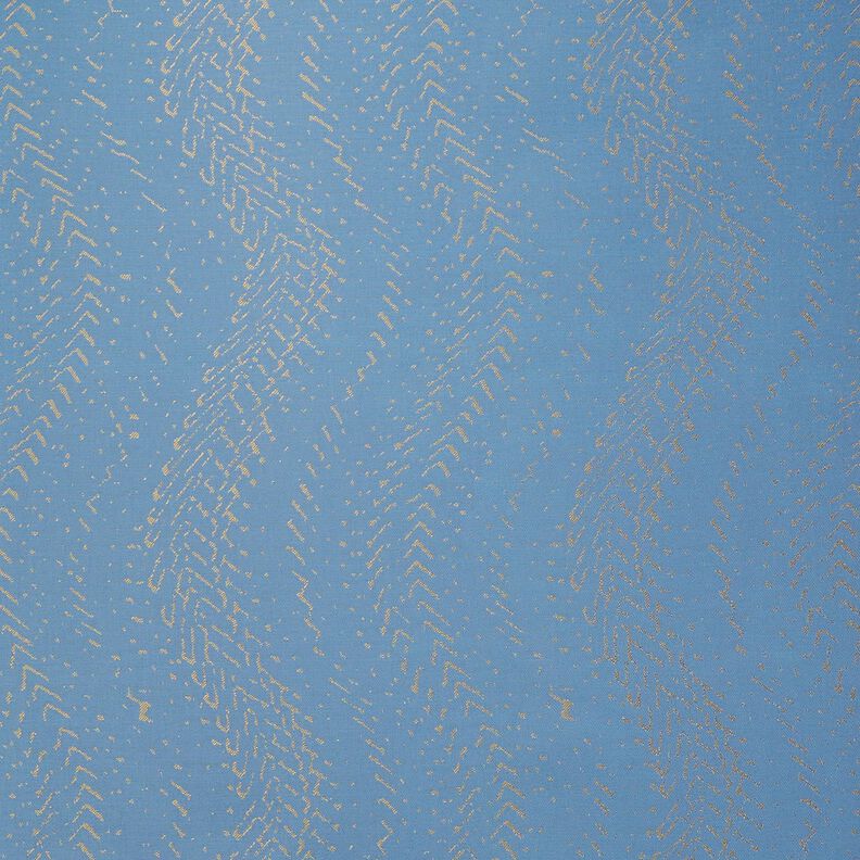 Fodertyg Jacquard fiskfjällmönster – blå/guld,  image number 1