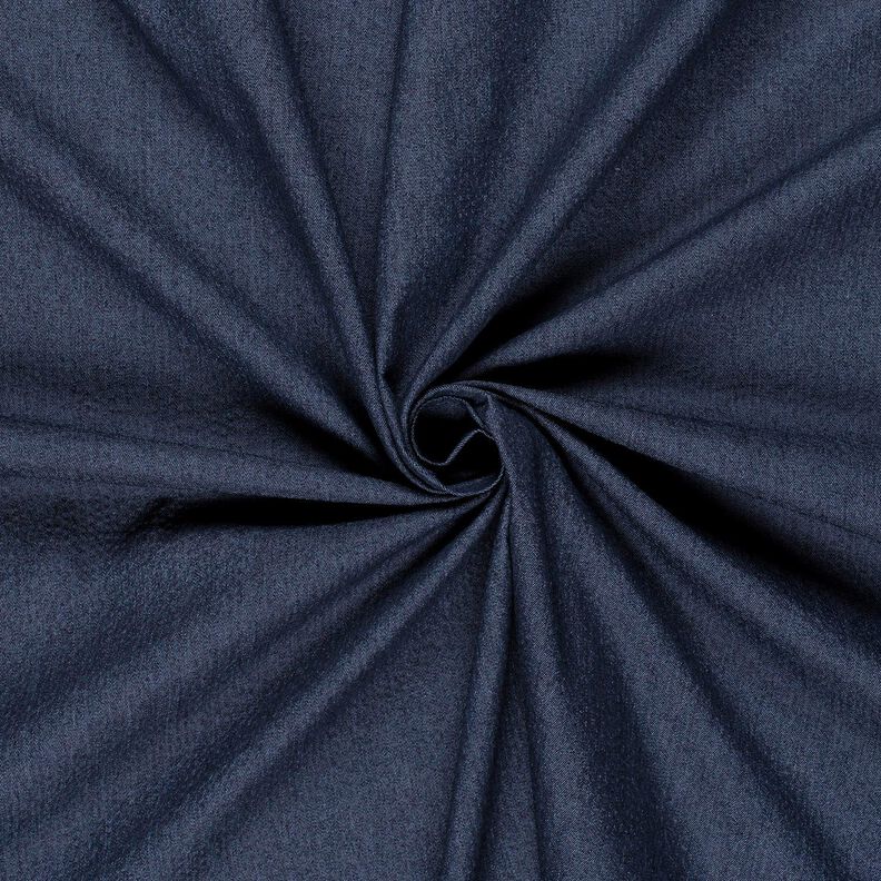 Denim/bomullsmix seersucker – marinblått,  image number 1