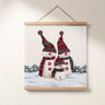 Panel Gobeläng Snögubbe-trio – ljusbeige,  thumbnail number 6