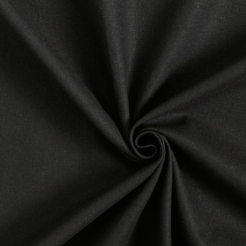blandning av tvättad linne-bomull – svart,  image number 1