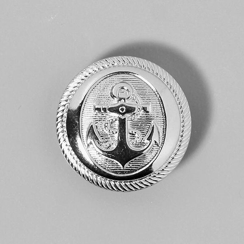 Metallknapp Ankare – silver metallic,  image number 1