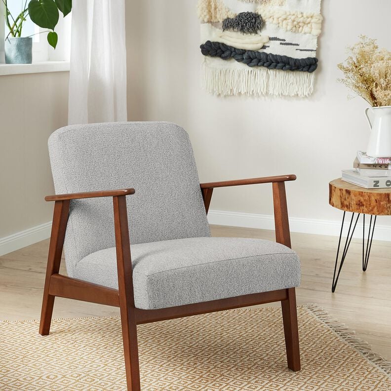 Stoppningstyg fårskinnslook – silvergrå,  image number 6