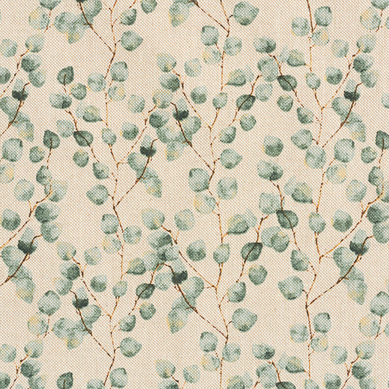 Dekorationstyg halvpanama mini eukalyptus – vass/natur,  image number 1