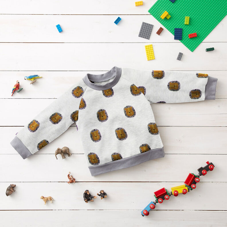 Sweatshirt Lejon | by Poppy – yllevit/rådjursbrun, image number 6