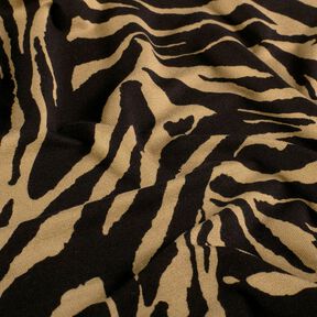 Viskosjersey zebratryck – moka/svart, 