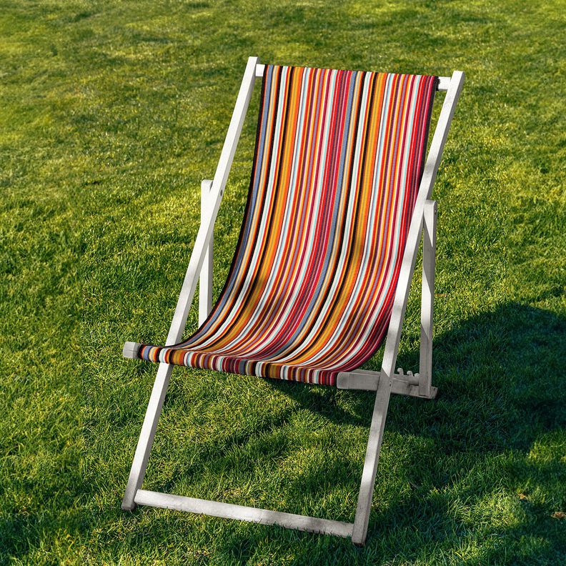 Outdoor Solstolstyg Vertikala ränder 44 cm – kaminrött/vit,  image number 4