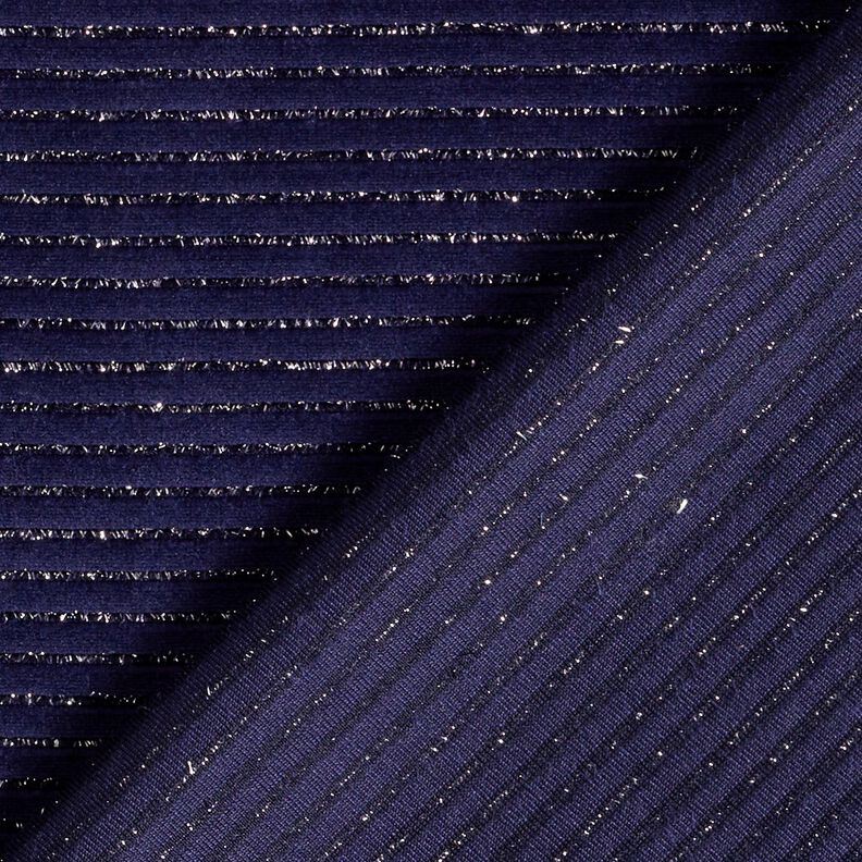 Plyschtyg glitterränder – marinblått/silvermetallic, image number 4